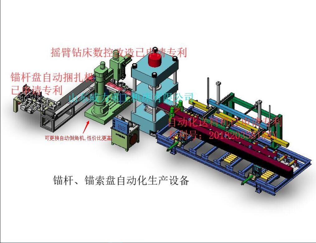 煤矿用锚杆托盘一次成型生产线