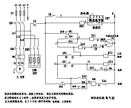 耐火材料压力机的电路图